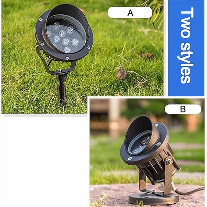 LED Beam Spotlight IP65 Waterproof Ground LED Courtyard Floor Landscape Light Outdoor Buried Spot Lights Plug-in Type Garden Pathway LightsRed 12W