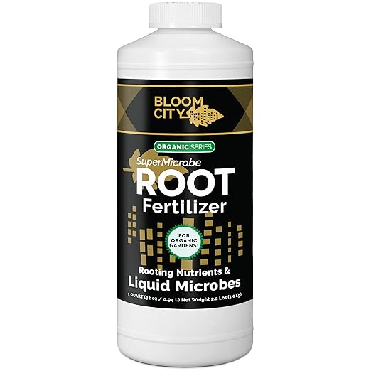 Bloom City SuperMicrobe Root Fertilizer – Liquid Microbial Plant Food for Explosive Root Development Enhanced Nutrient Uptake &amp Stronger Plant Establishment 32 oz