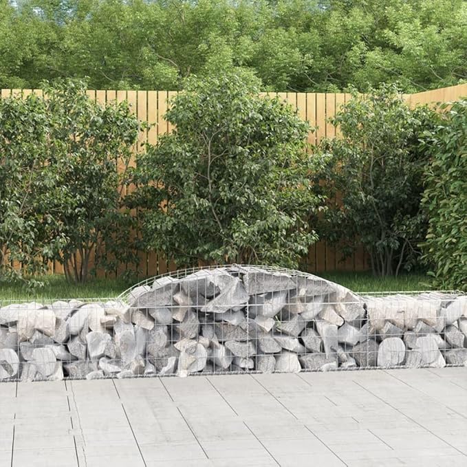 5-Pack Galvanized Iron Gabion Basket Set 118x118x24 in for Raised Garden Bed Outdoor Planter Wall Landscape Barrier Rock Cage for Yard Patio