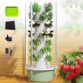 Home Hydroponic Grow Tower Kit w/Foldable LED: Smart Indoor Garden System w/Auto Water Cycle Perfect for Growing Strawberries Vegetables Leafy Plants &amp Herbs (9 Layer)
