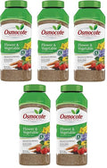 Osmocote 4 Month 14-14-14 Slow Release Vegetable &amp Flower Plant Food Fertilizer 2 Lbs. - Pack of (5)