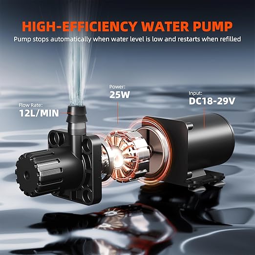 Spider Farmer Auto Drip Irrigation System Kits with 13-Gallon Bucket 25W Water Pump Low Water Level Sensor Complete Indoor Automatic Watering System for Grow Tent/Greenhouse/Lawn