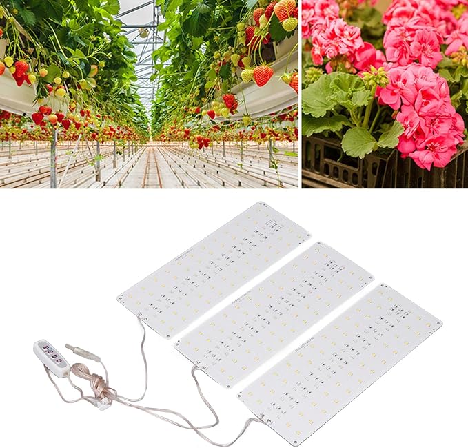 LED Plant Growth Lamp Dimmable Full Spectrum Indoor Grow Light USB 5V Greenhouses (3 Heads)