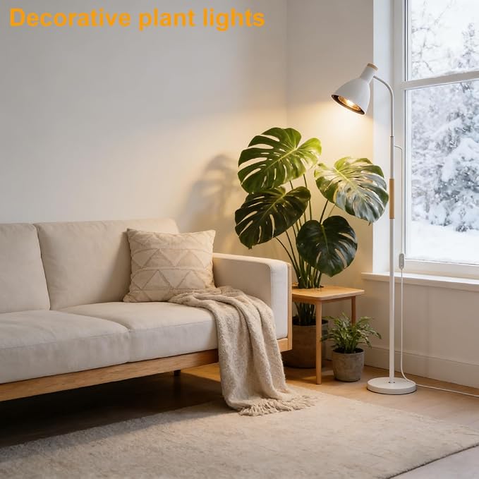 RDJ Bouns Grow Light Floor Lamp 75 Pro Standing Grow Light for Tall Indoor Trees 20W High-CRI 3000K Warm White Full Spectrum Auto 4/8/12H Timer Flexible Gooseneck for Fiddle Leaf Fig &amp Monste