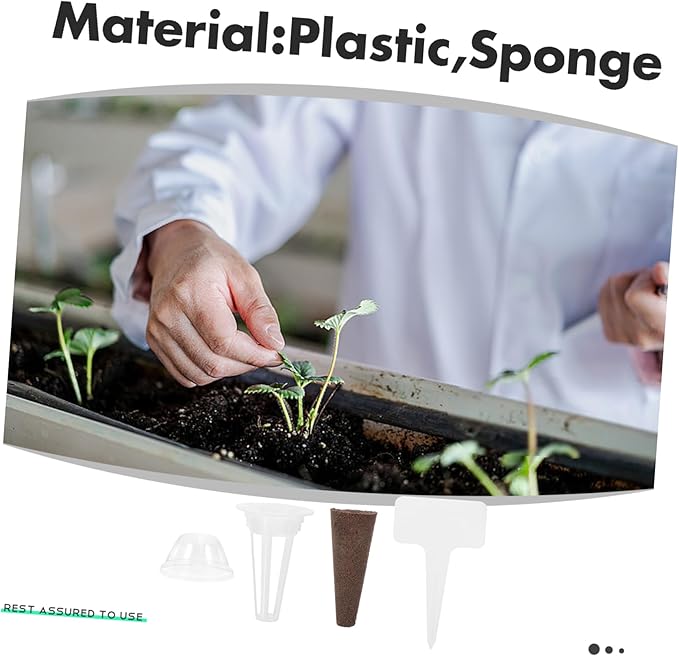 3sets Vertical Garden Hydroponic Kit Grow Baskets Sponges Soilless Planting Pots for Hydroponics Complete Growing System