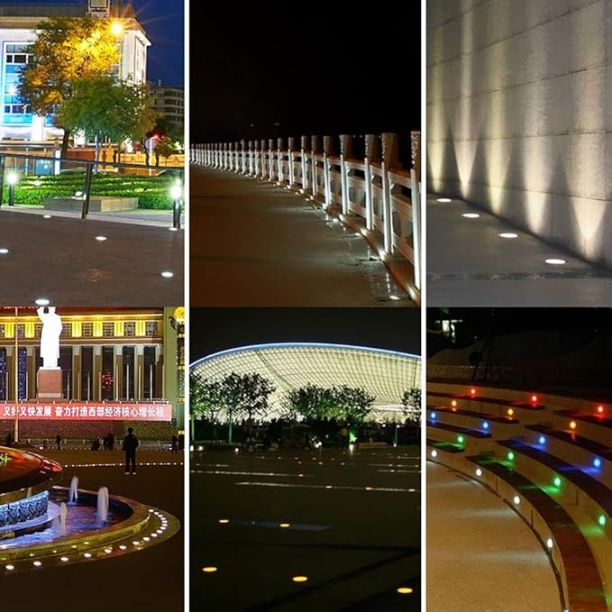 Recessed 18W Embedded Underground Light Landscape LED Well Lights Ground Lights IP67 Waterproof Spotlight for Driveway Deck Step ted