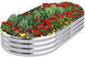 Galvanized Raised Garden Bed 6x3x1ftRaised Beds for Gardening VegetablesFlowersFruitsOutdoor Metal Raised Planter Box for Fruits HerbsVego Planter Raised Beds