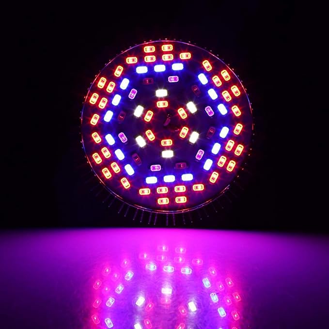 EVTSCAN 1pc 30W 50W 80W Full Spectrum E27 LED Plant Grow Lamps Horticulture Growing Light for Garden(78LED)