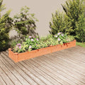 Wooden Garden Raised Bed with Liner Wood Planter Box Outdoor Garden Planting Planter Box for Flowers/Vegetables/Herbs Brown 94.5x17.7x9.8 Solid Wood Fir-371