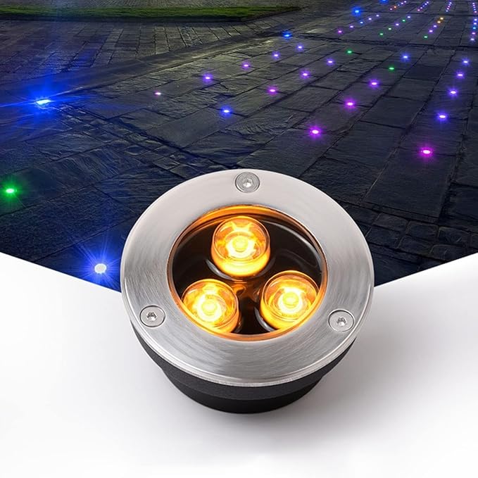 Ground Landscape Lights - Ultra-Thin LED spotlights - Underwater Lighting IP65 Waterproof Outdoor LED Spotlight recessed Lighting for Swimming Pool Garden Terrace(White3W(AC85-265v))