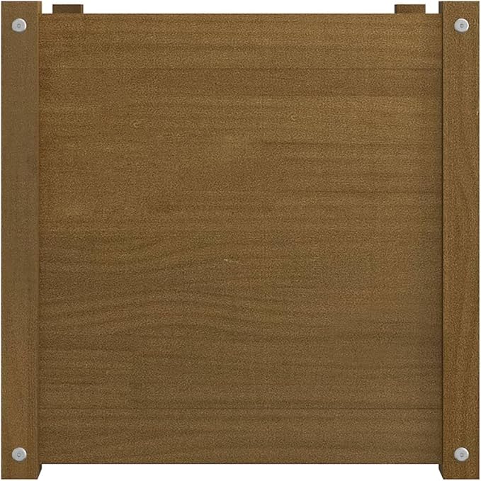 Honey Brown Pine Wood Outdoor Planter Box - Large Flower Pots for Gardening Planting Vegetables and Herbs in Garden Beds