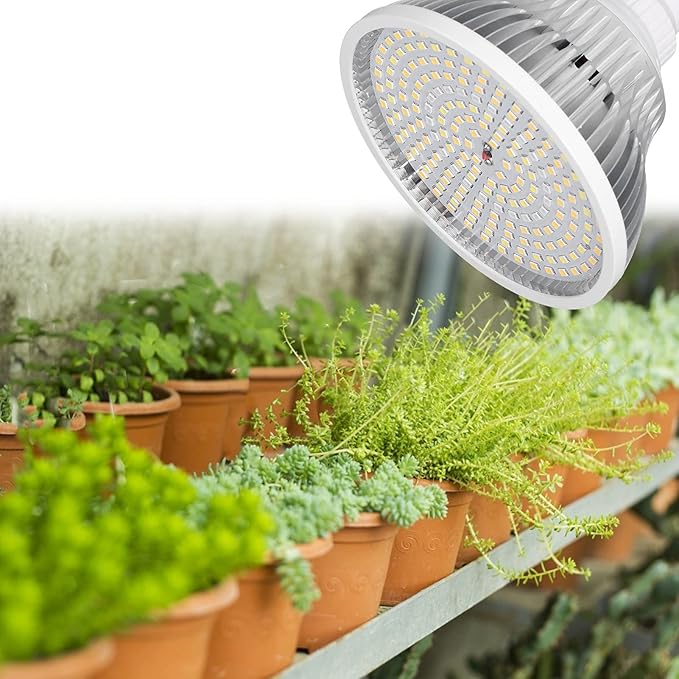 E27 Garden Plant Light Bulb22W Full Spectrum LED Grow Lamp 200LED for Garden Greenhouse Courtyard Balcony AC85V to 285V