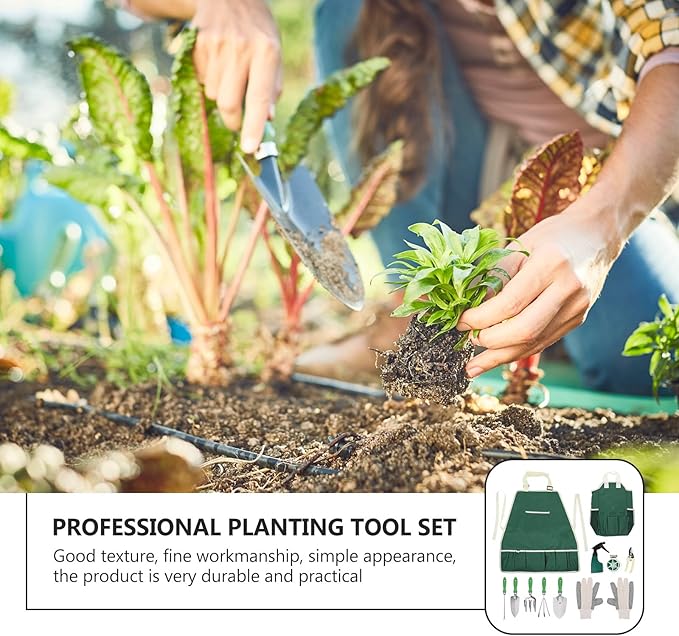 11pcs Stainless Steel Garden Hand Tool Set with Pp Handles Portable Weeding Shovel and Flower Transplanting Kit for Outdoor Planting and Lawn Care