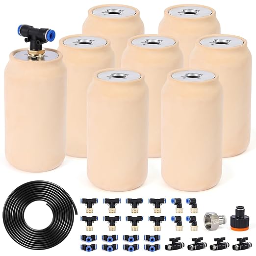 8pcs 4x4x8in 41oz Drip Irrigation System Olla Watering System Insert Devices for Vacation Garden Use Terracotta Olla Pots Automatic Tree Waterer Plant Watering Devices