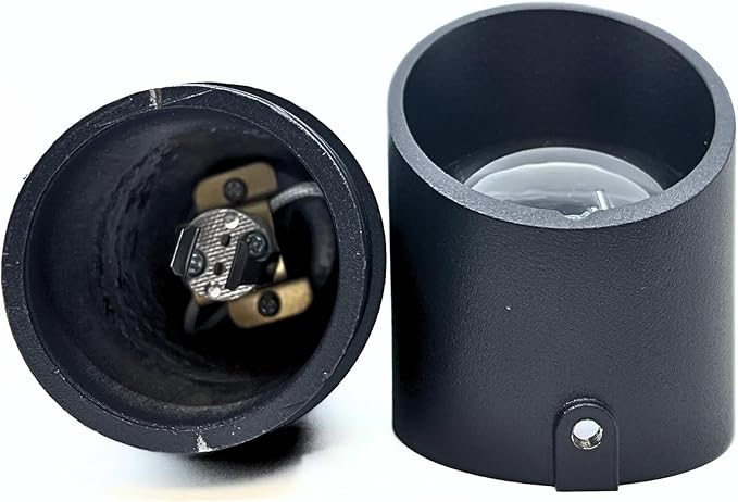 Top Notch Aluminum Black Outdoor Landscape Spotlight (4 Pack) 12V Heavy Duty Low Voltage LED Spot Light Waterproof for Garden and Yard Up Lighting Fixture Without Bulb