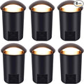 CLOUDY BAY [6 Pack] 5W Well Lights Low Voltage Landscape Lighting12V-24V Waterproof Outdoor Side-lit Light2700-5000K 5CCT In Ground Lights for Fence Pathway Deck IP67 RatingBronze