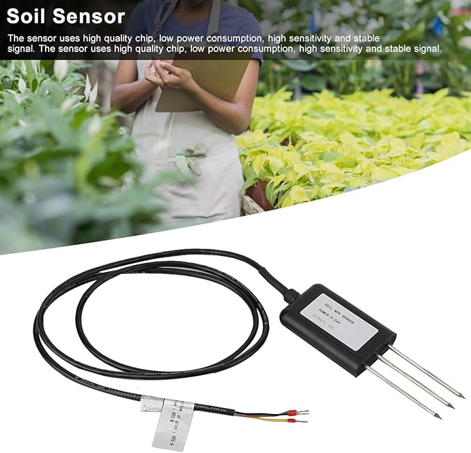 Soil NPK Sensor nitrogen and Potassium Sensor Agricultural Nutrient Intelligent Fertilizer Greenhouse Detector Environmental Fertilizer high- Intelligent Detector Garden