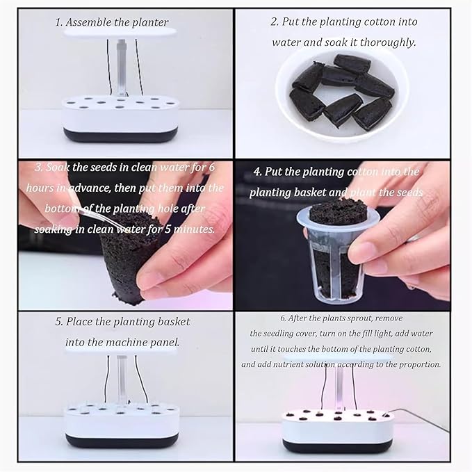 Hydroponics Growing Systems Kit Indoor Garden Hydroponic Growing Systemsfor Herbs Fruits and Vegetables.