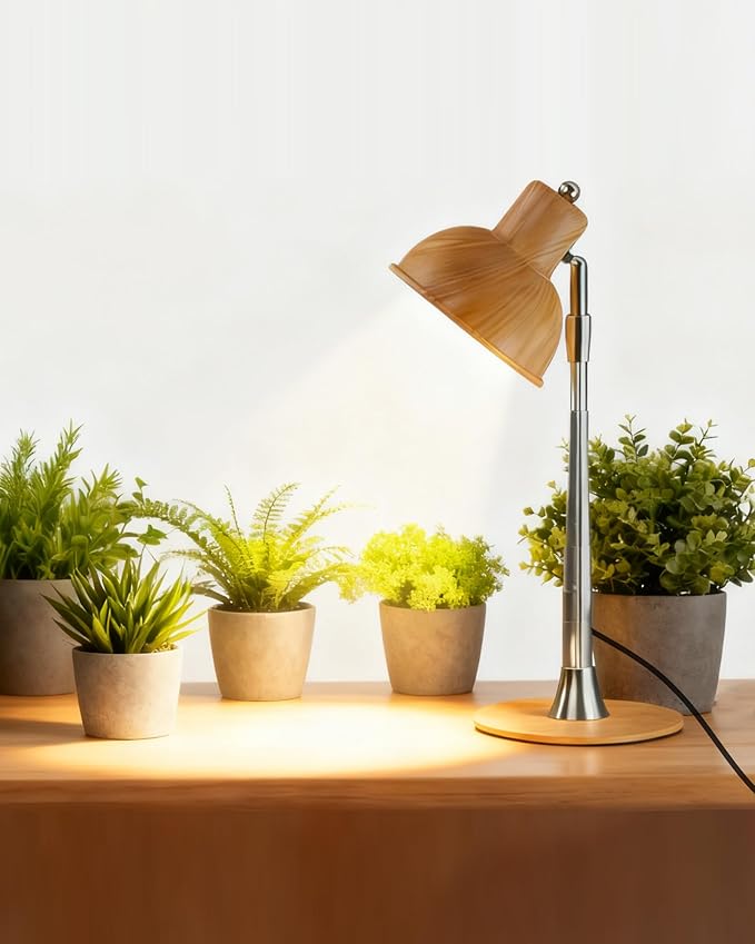 yadoker Plant Grow Light for Indoor Plant Aluminum Wood Grain LED Grow LightElevating Plant LampHeight AdjustableAutomatic Timer with 8/12/18Hours10-Level BrightnessIdeal for Large Plant Grow