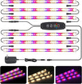 LED Grow Lights Strips for Indoor Plants 3 Working Modes &amp 10 Dimmable Levels Plant Lights with Auto Cycle Timer 3/9/12Hrs 36W Full Spectrum DIY Growing Lamps for Seedings Hydroponics 6 Strips