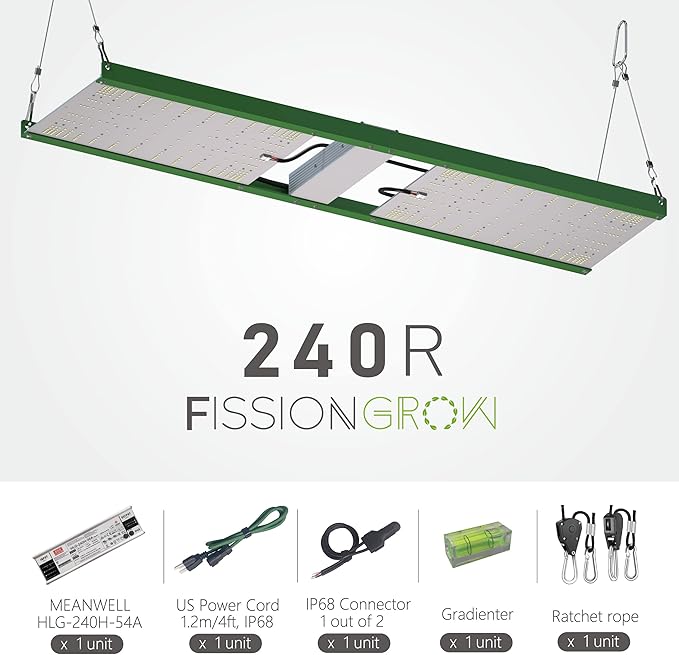 240R LED Grow Light 240W Full Spectrum with LM301B and IR and Far Infrared LEDs for Indoor Plants Veg&ampBloom for 2x4 3x3 4x4 Grow Tents