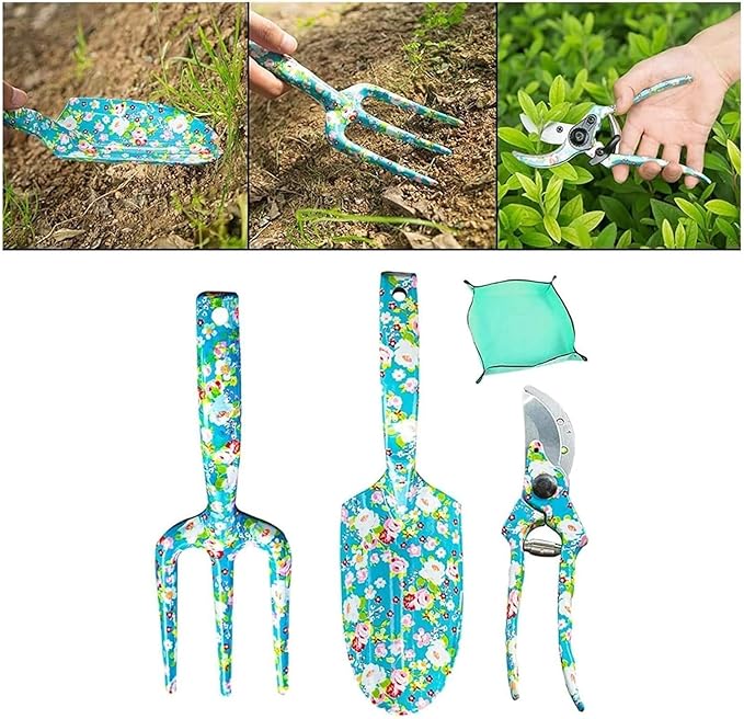Garden Tools Gardening Tools Garden Tool Set Heavy Duty Cute Gardening Supplies Gifts 3 Piece Garden Scratch Tool Set for Pots Digging ing Outdoor Indoor