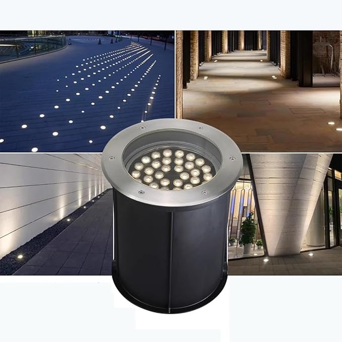 Adjustable Angle Underground Light Outdoor Ground Light AC85-110V IP65 Waterproof LED Buried Lights for Driveway Deck Patio Yard Step Garden Spotlight (Purple 3w)