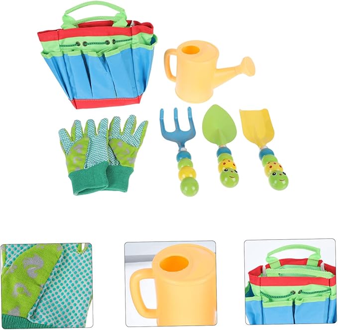 1set Boys and Girls Multi-Purpose Garden Tools Set Mini Planting Equipment for Toddlers Fun and Safe Gardening Tools for Brightly and Lightweight for Little Hands