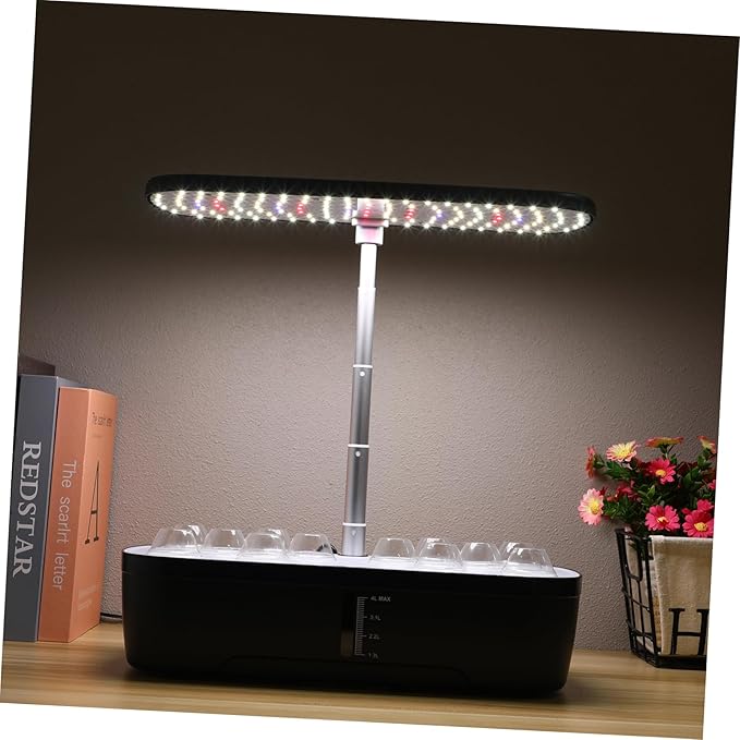 VANZACK 1Set Hydroponics Growing System Indoor Garden Kit with Intelligent Control Multi Porous Design Space Saving for Home Use Includes Supplementary Light for Healthy Plant Growth