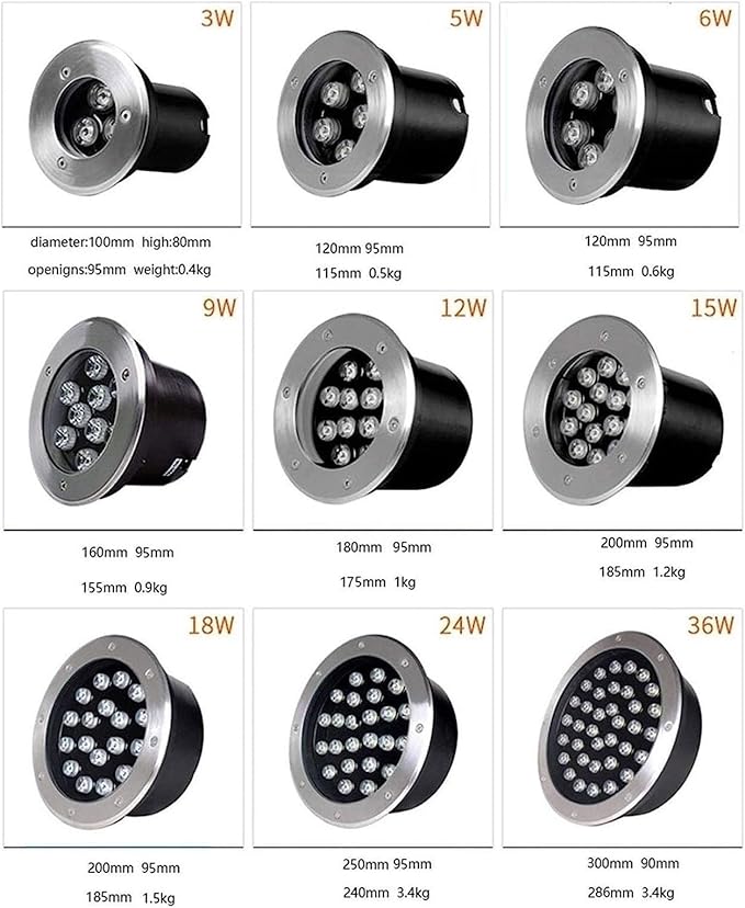 Outdoor Waterproof LED Spotlight - Submersible 12V Pond Lighting for Gardens Fountains Pools Patios and Landscapes