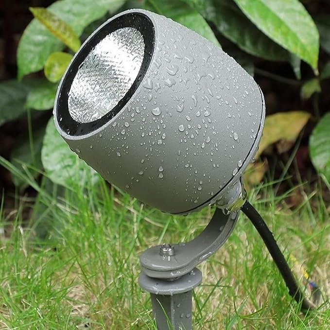 Rotation Spotlight - LED Floodlights AC85-265V Lawn Park Tree Lamps IP65 Waterproof Outdoor Decorative Round Flood Lamp for Garden Villas Path Landscape Lighting(YellowB-30W(AC85-265V))