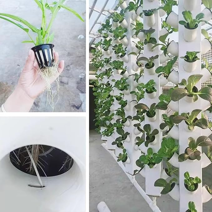 28 Holes Hydroponic Grow Tower Aeroponic Tower Garden System with Movable Water Tank Soilless Cultivation Grow Tower for Herbs Fruits and Vegetables