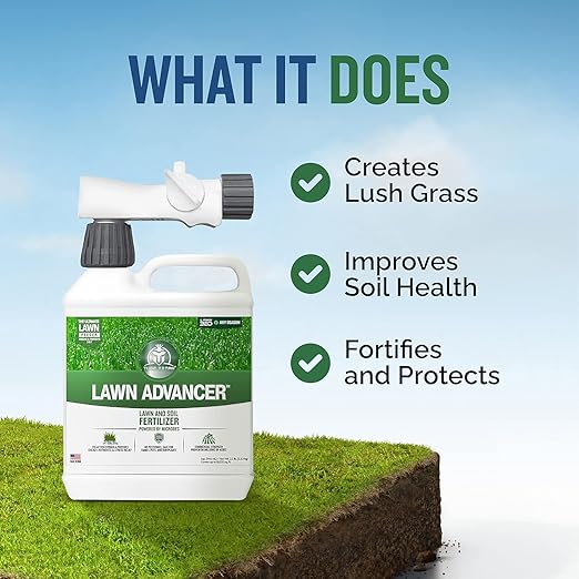 Turf Titan Lawn 360 Early Summer Drought Defender &amp Lawn Advancer Bundle - Grass Care Bundle for Resilient Green Grass – Complete Early Summer Yard Fertilizer Solution with Hose End Sprayer