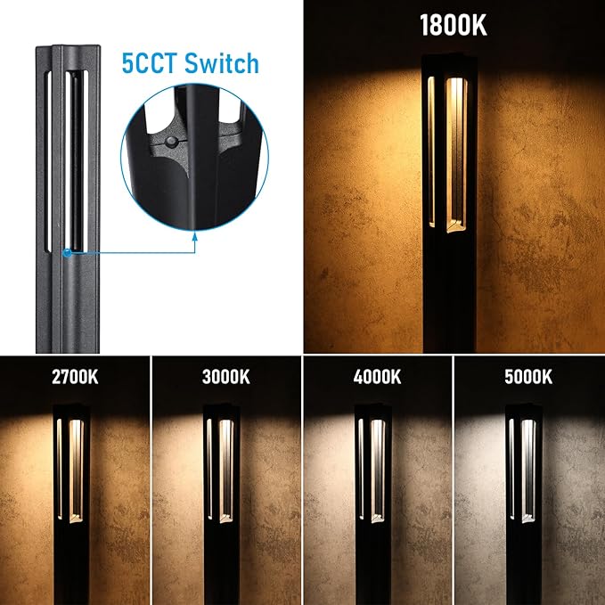 LEONLITE Low Voltage LED Landscape Spotlight Bundle Path Lights 8-Pack Aluminum Spotlights for Yard 5CCT Bronze &amp 10-Pack 3W Landscape Pathway Lights5CCT Black