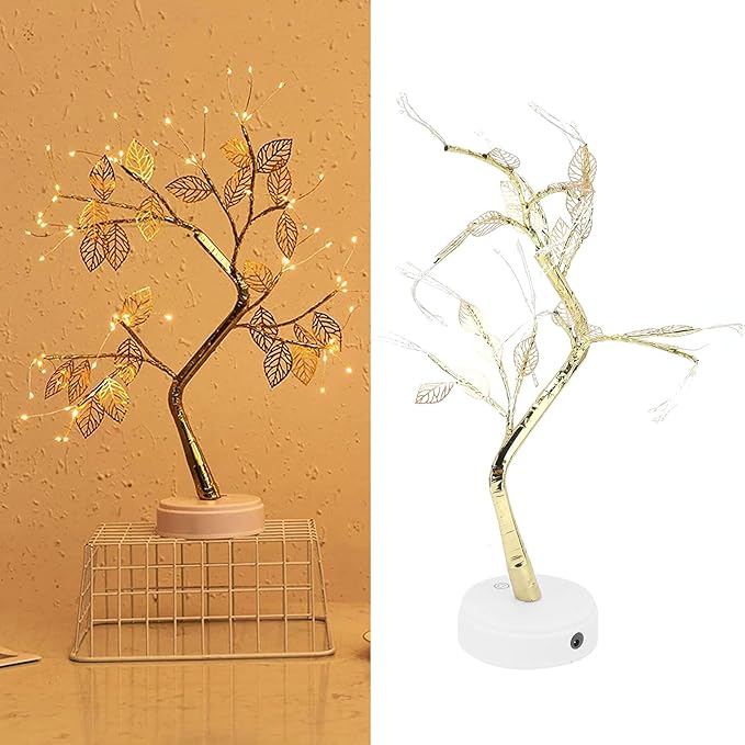 ficial Leaf Bonsai LED Copper Wire Lamp Night with 72 LEDs T for Home USB or Battery ed Warm White for Bedroom Li Room Party Wedding