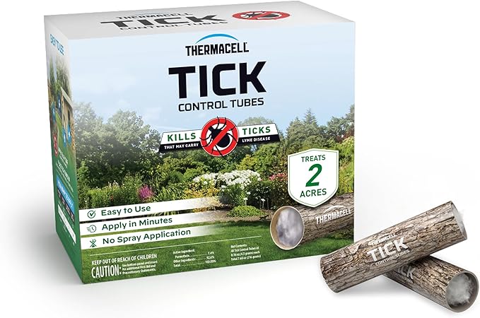 Thermacell Tick Control Tubes for Yards Protects 1/4 Acre from Ticks No Spray No Granules No Mess Environmentally Friendly Alternative to Spray &amp Repellent