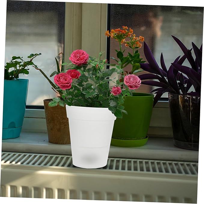 Veemoon Solar Powered Flowerpot Light LED Planter Lamp for Garden Patio Balcony Indoor Outdoor Use Energy Saving Environmental Friendly