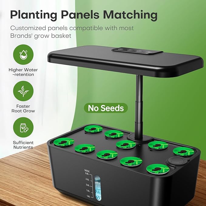 Ahopegarden Indoor Garden Hydroponics Growing System with Hydroponic Pods Kit