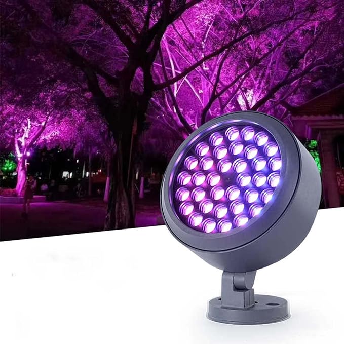 Rotating 24/220V Tree Wall Lighting LED Outdoor Landscape Spotlights IP65 Waterproof Led Beam Lamp for Hotels Villas Courtyards and Angled Floodlights(Yellow36w(220v))