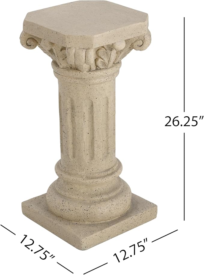Pedestal Column Plant Stand 26.25 Inch Indoor and Outdoor