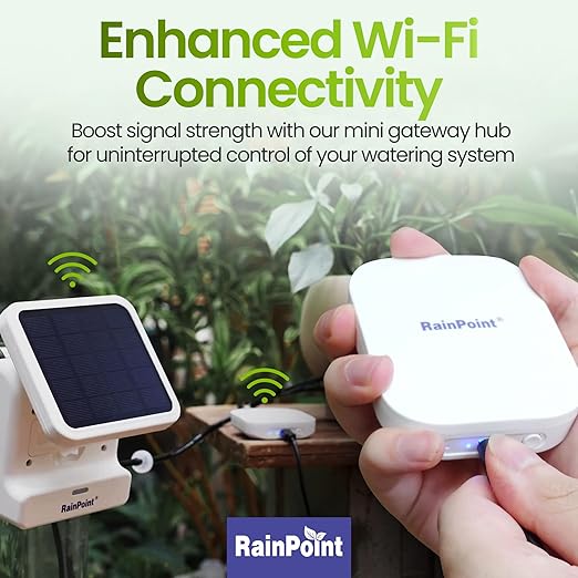 BALDR Automatic Solar Plant Watering System - WiFi Solar Drip System &amp App-Controlled Water Pump with Timer - Indoor Solar Power Irrigation System Smart Scheduling for House Plants While You are A