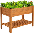 Raised Garden Bed 48x24x33 Large Wood Planter Box with Legs Outdoor Wooden Elevated Planters Raised Beds for Vegetable Flower Herb Standing Gardening Box for Backyard Patio Deck