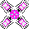 200W Adjustable Panels Lamps 100-277V Deformable Full Spectrum Plant Light 110V Greenhouse Tent Hydroponic Seeds Lighting Box Red Blue Indoors Vegetable UV/IR Succulent Cultivation Moss Lighting