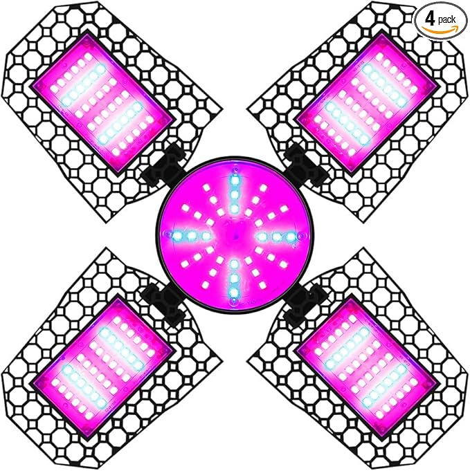 200W Adjustable Panels Lamps 100-277V Deformable Full Spectrum Plant Light 110V Greenhouse Tent Hydroponic Seeds Lighting Box Red Blue Indoors Vegetable UV/IR Succulent Cultivation Moss Lighting