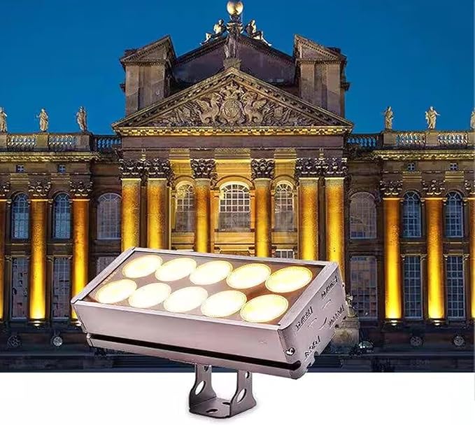 LED Beam Spotlight Rectangle Led Spot Lights IP65 Waterproof Wall Washer Light Outdoor Building Flood Lamp for Patio Hotel Villas Landscape Lighting(Blue30W-220V)
