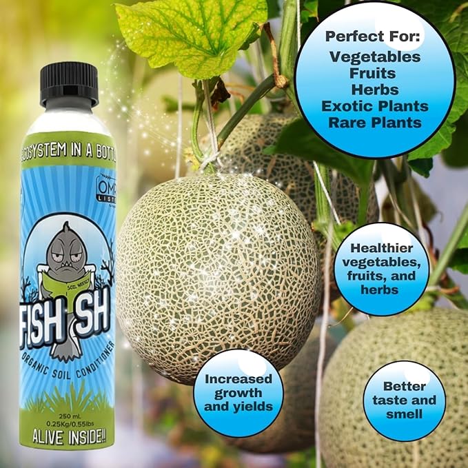 Fish Head Farms Organic Soil Conditioner-Organic Fertilizer for Increased Yield and Flavor-Plant Fertilizer Plant Nutrients for Soil Soilless Hydroponic Farming-Garden Fertilizer-250 Millimeter