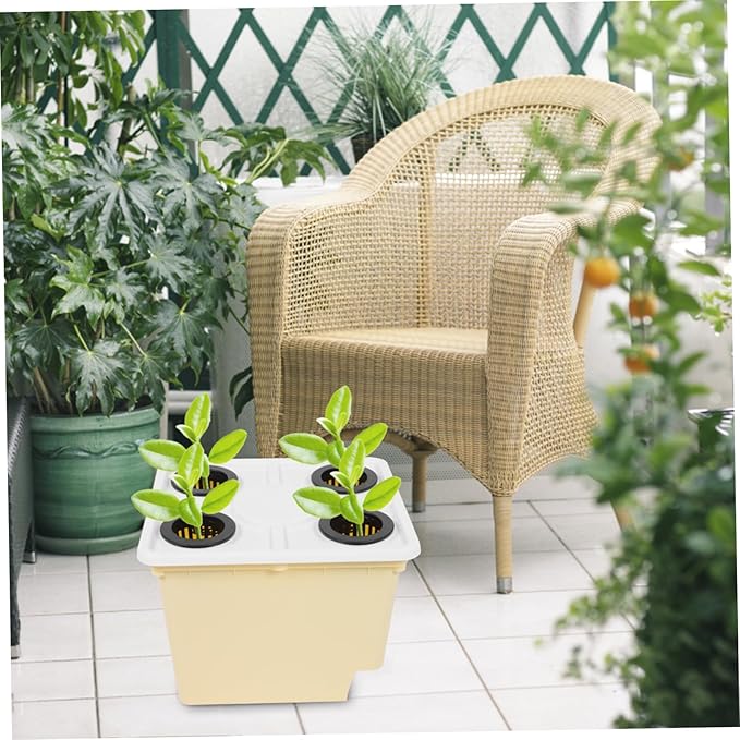 GANAZONO 4holes Soilless Cultivation Barrels Hydroponic Garden Indoor Reusable Plant Grow Baskets Hydroponic Baskets Garden Supply