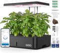 iDOO Hydroponics Growing System Kit 12Pods Christmas Gifts for Women Mom Herb Garden Indoor with LED Grow Light for Home Built-in Fan Auto-Timer Adjustable Height Up to 11.3 12Pods WiFi-Black