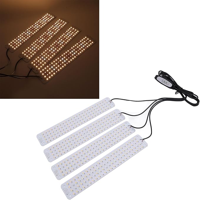 LED Grow Light Panel for Indoor Plants 384 LEDs Dimmable with Intelligent Timing 4 Brightness Levels - High Efficiency Memory Timer Function Ideal for Home Garden and Greenhou