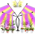 Grow Lights for Indoor Plants80 LED Plant Lights with Full Spectrum &amp Red Blue Spectrum 10 Dimmable Level 3/9/12H Timer3 Switch Modes Adjustable Gooseneck4 Heads Clip-On